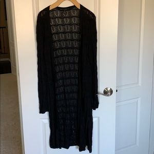 WHBM Long Black Cardigan